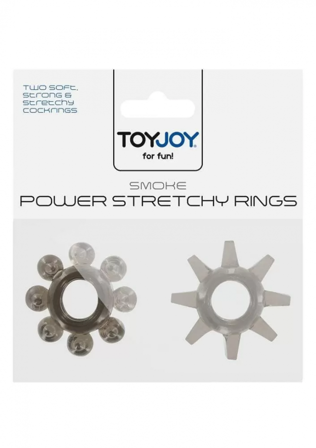 POWER STRETCHY RINGS BLACK 2PC