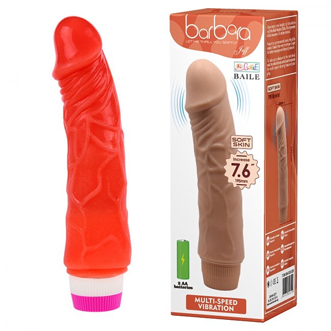 	³ — Barbara Jeff Vibrator Red, 19,5 