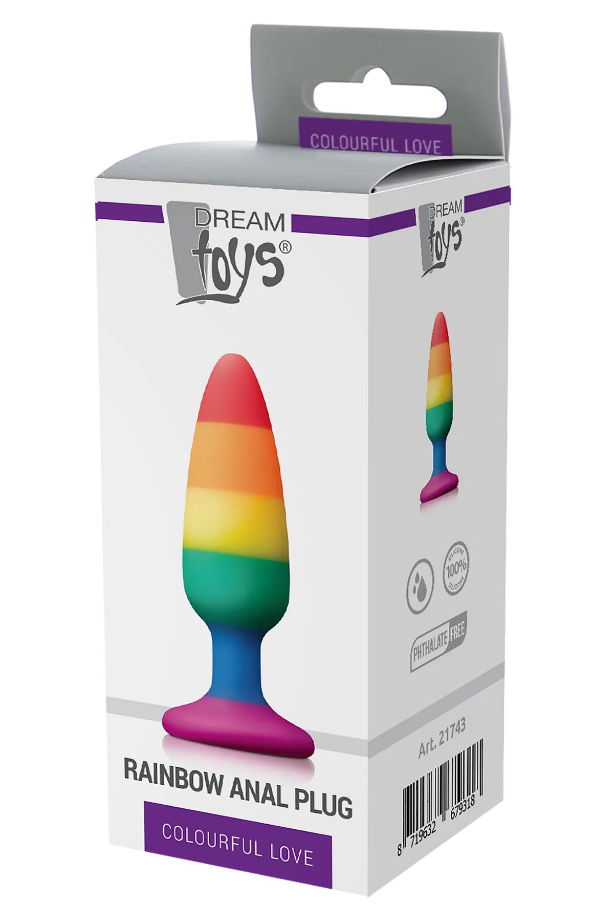    COLOURFUL LOVE RAINBOW ANAL PLUG MEDIUM