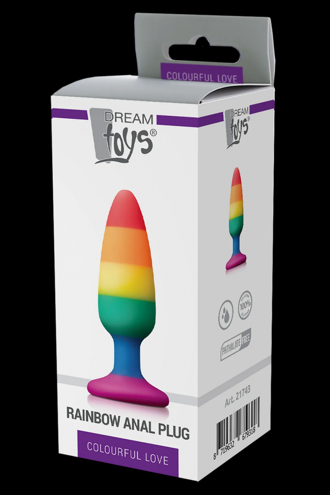    COLOURFUL LOVE RAINBOW ANAL PLUG MEDIUM