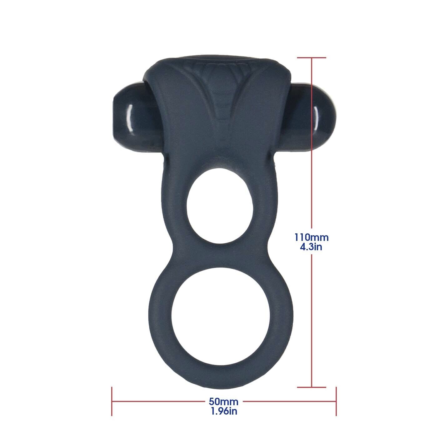    Lux Active  Triad  Vibrating Dual Cock Ring,     