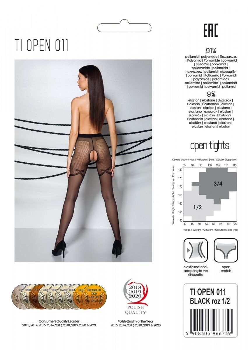      Passion Tiopen 011 black 1/2 (20 den),   