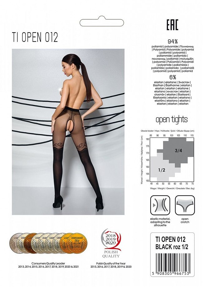     Passion Tiopen 012 black 1/2 (20/40 den),  