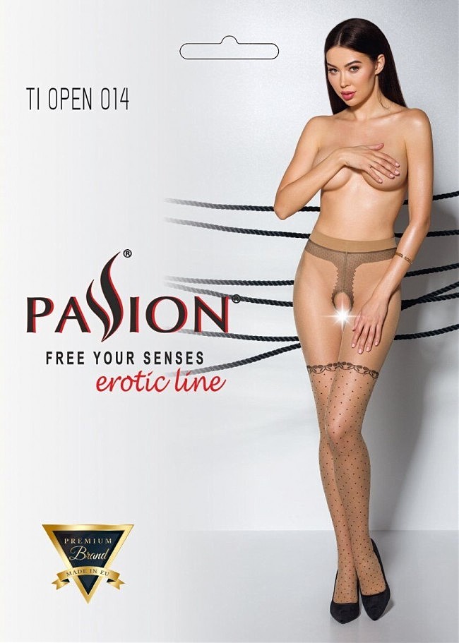      Passion Tiopen 014 beige 1/2 (20 den),  