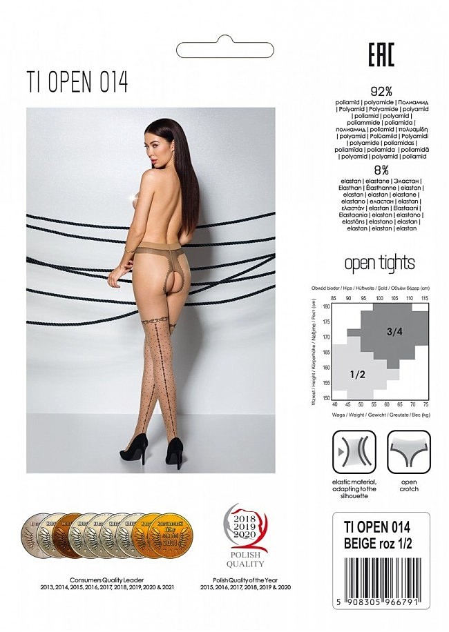      Passion Tiopen 014 beige 1/2 (20 den),  