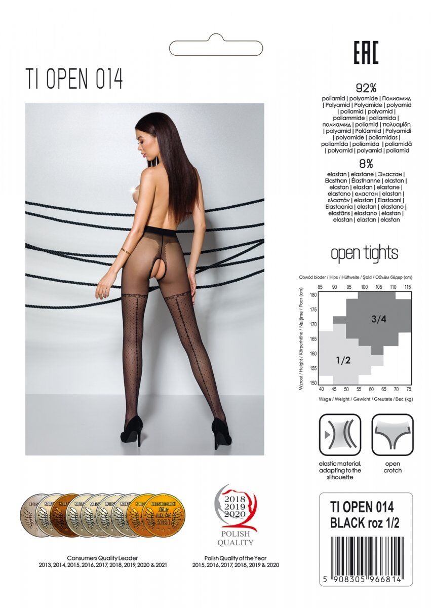     Passion TIOPEN 014 black 1/2 (20 den),  