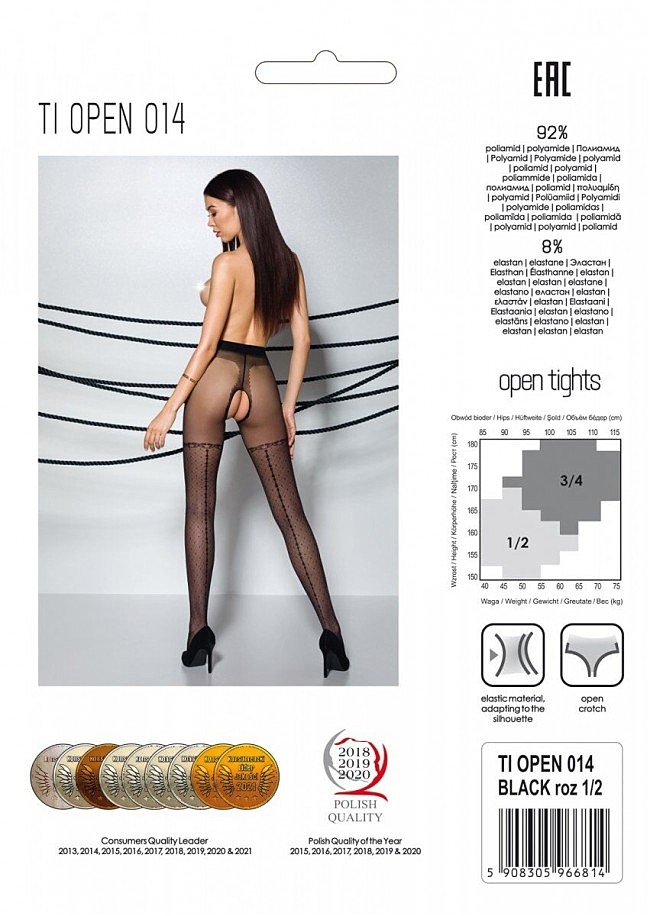     Passion TIOPEN 014 black 1/2 (20 den),  