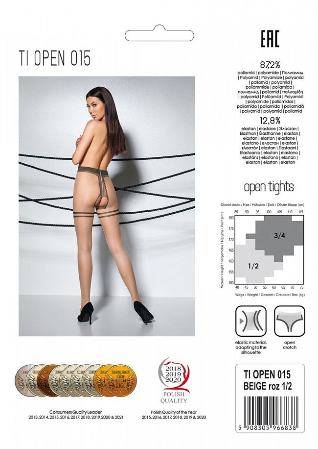       Passion Tiopen 015 beige 1/2 (20 den),  