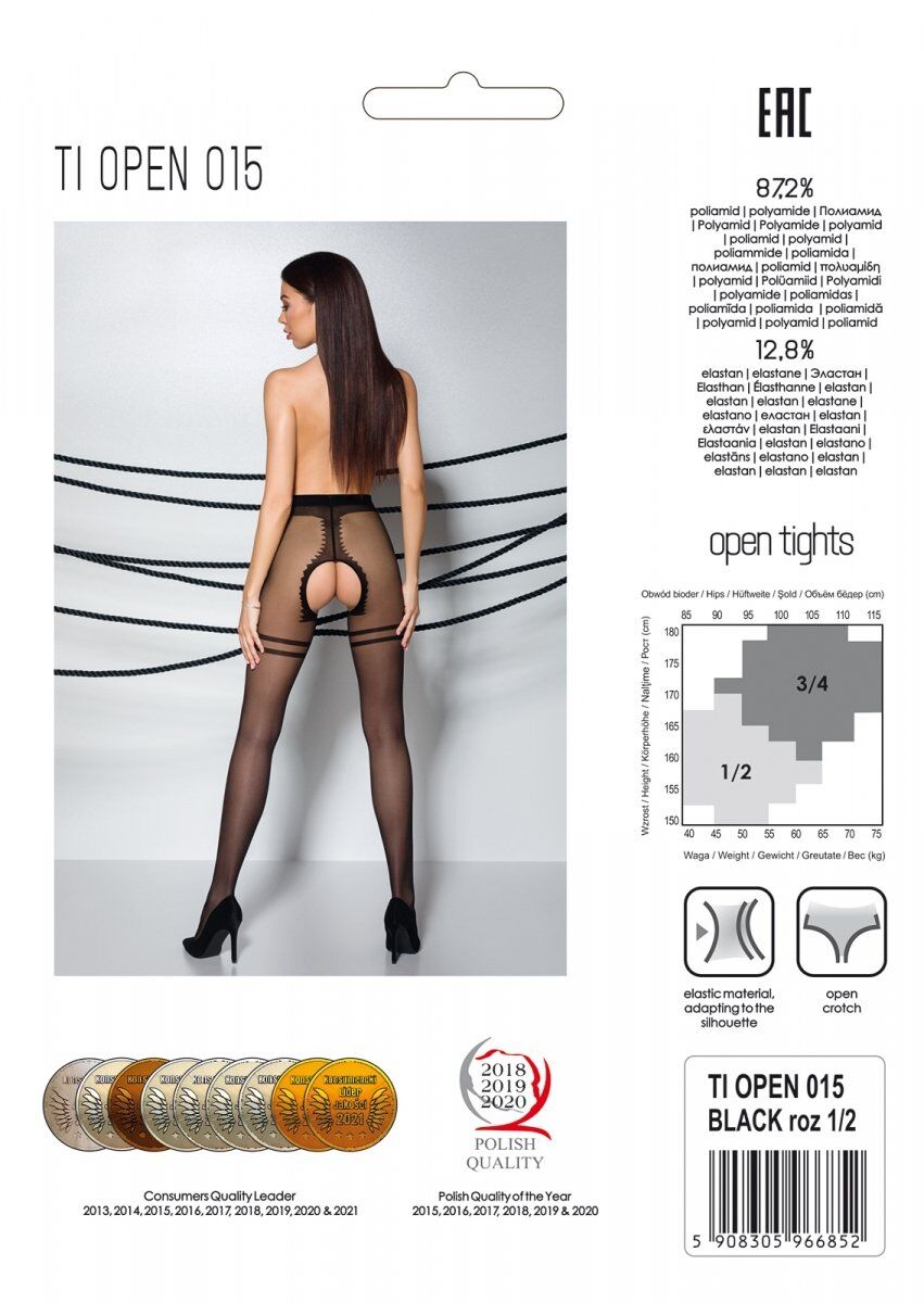     Passion TIOPEN 015 black 1/2 (20 den),   