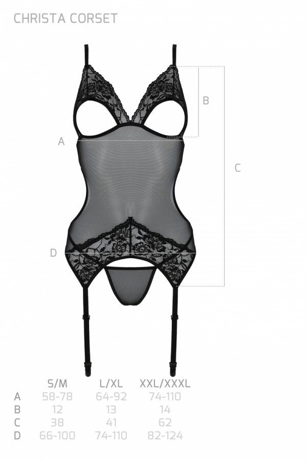  Passion Christa Corset black:     ,   