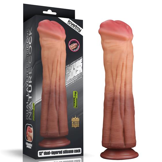  Dual layered Platinum Silicone Cock, 30 