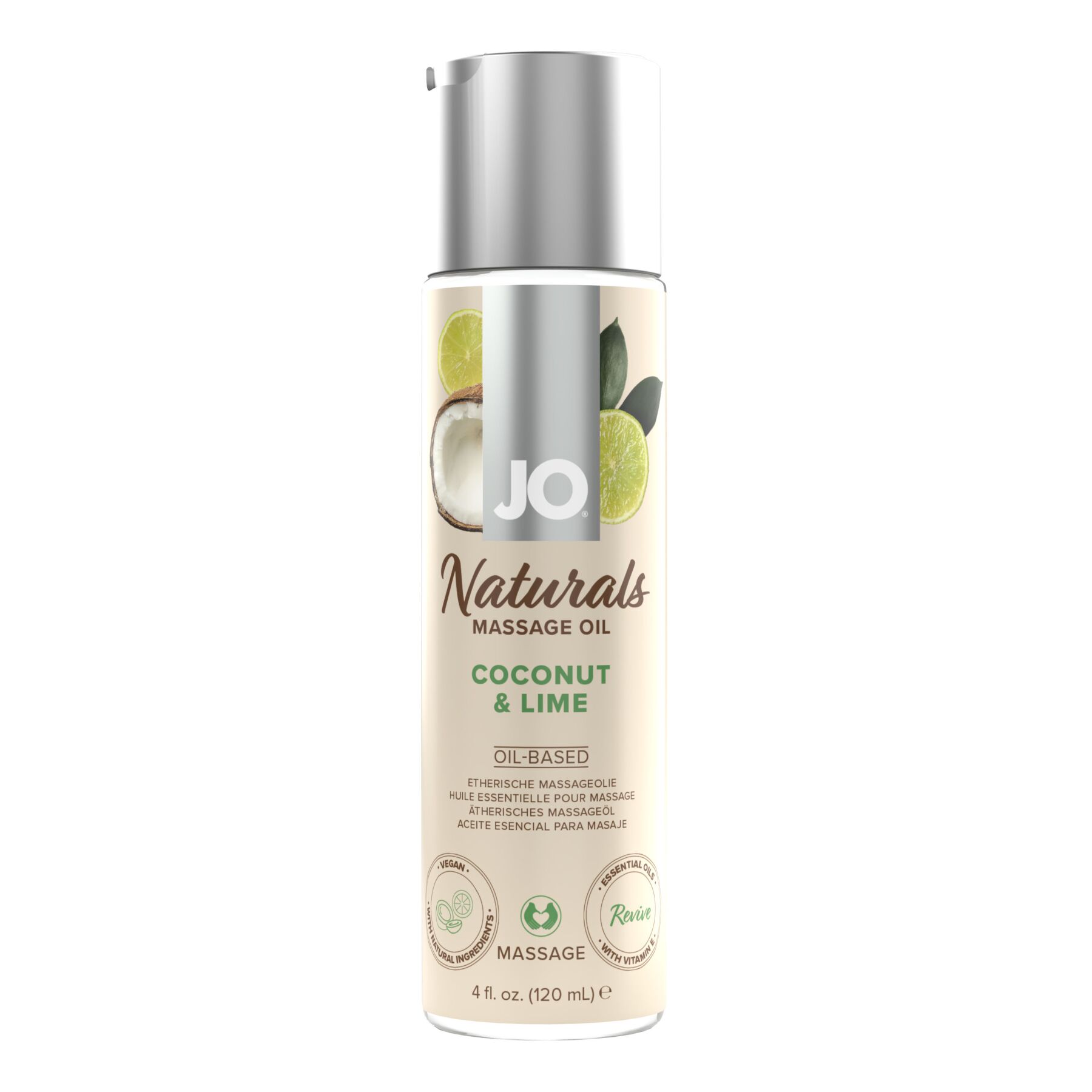   System JO — Naturals Massage Oil — Coconut & Lime (120 )