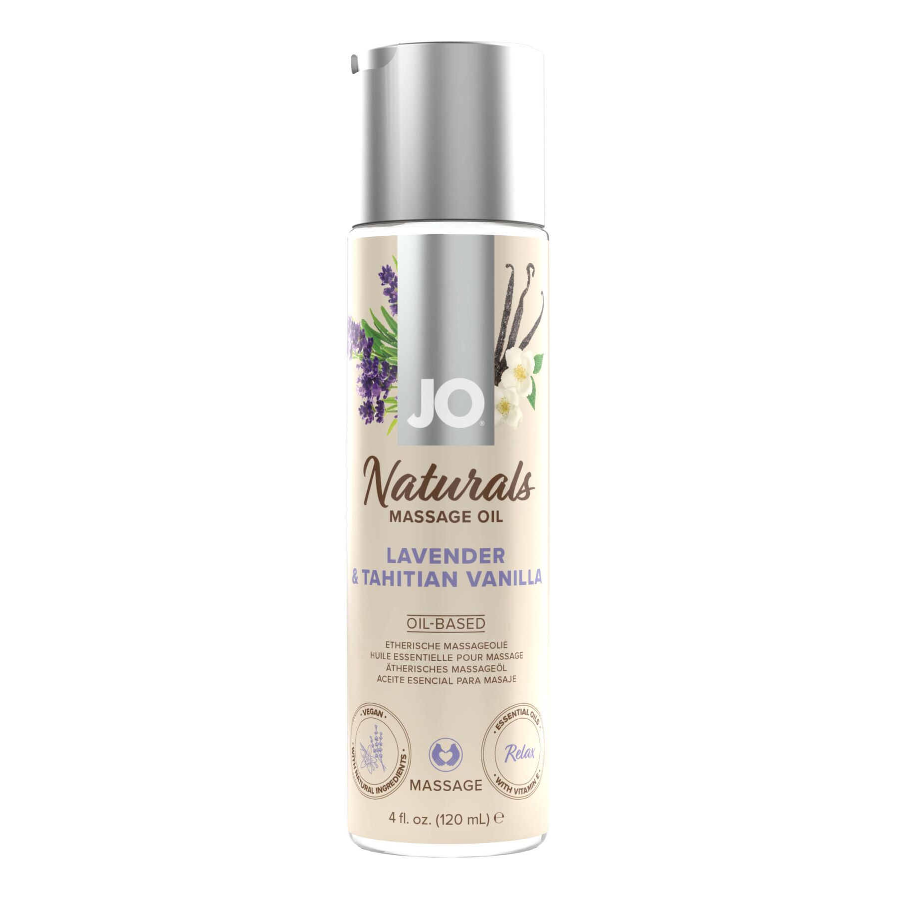   System JO Naturals Massage Oil Lavender & Vanilla, 120 