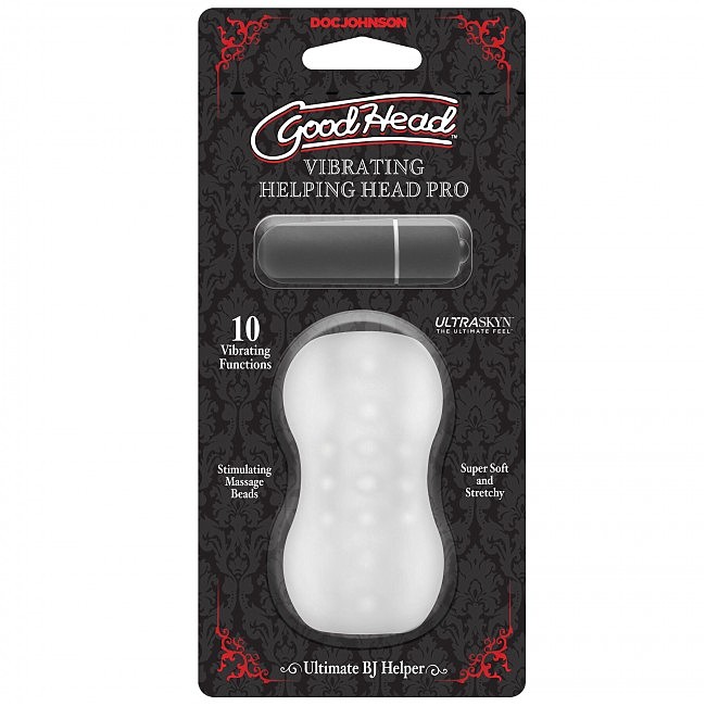   Doc Johnson GoodHead — Vibrating Helping Head Pro — Frost