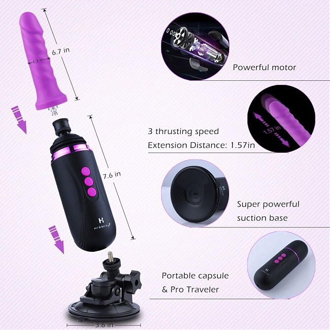 -     Hismith Mini Capsule Sex-Machine with Strong Suction APP