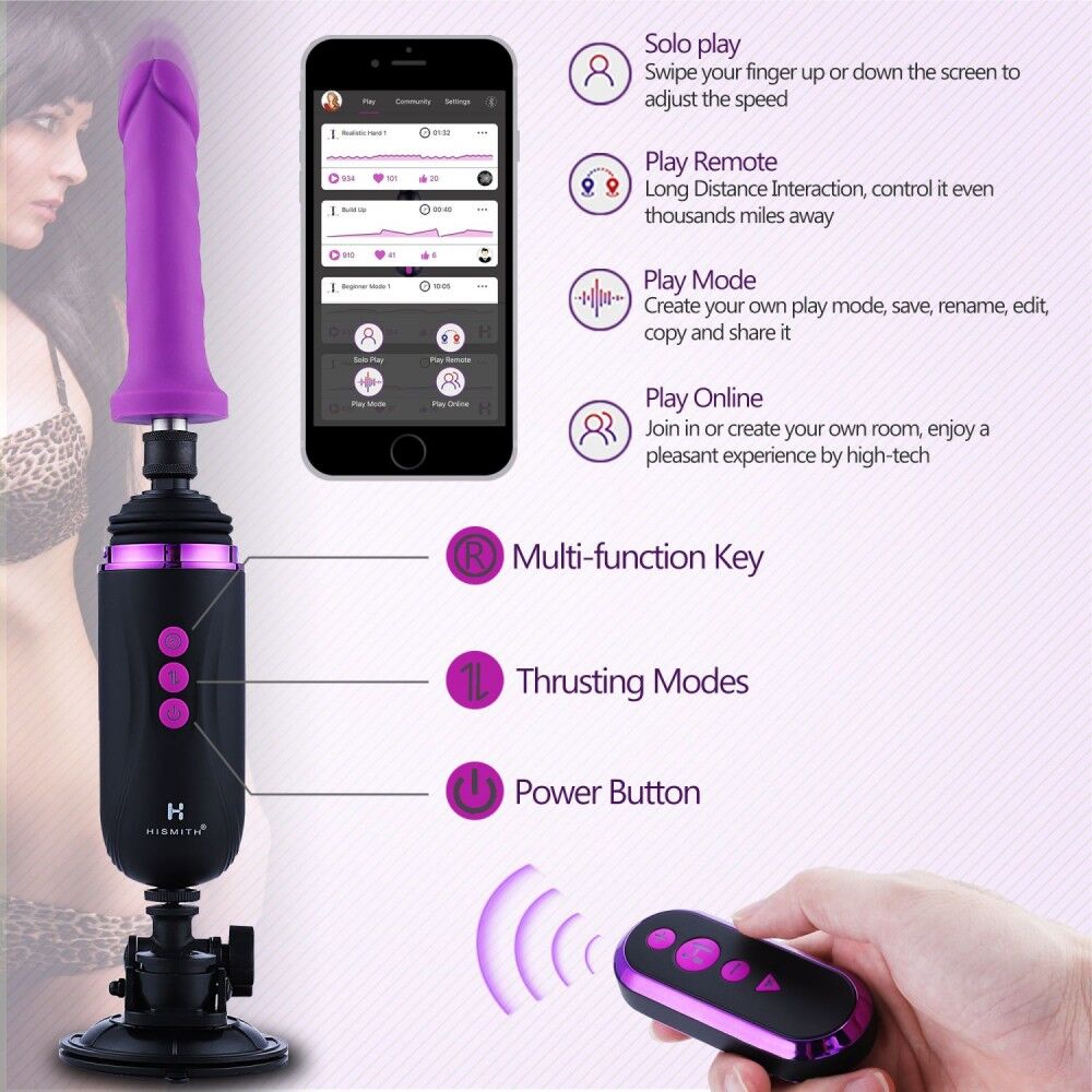 -     Hismith Mini Capsule Sex-Machine with Strong Suction APP