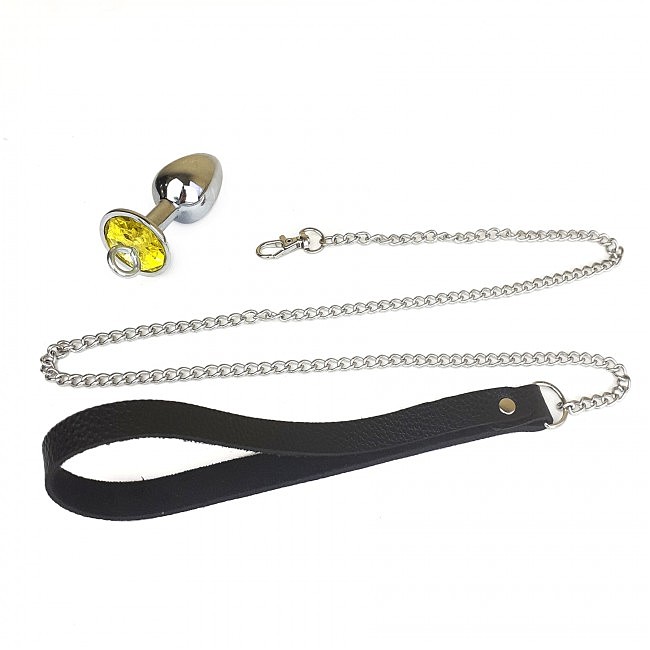     Art of Sex Metal Anal Plug with Leash size S  