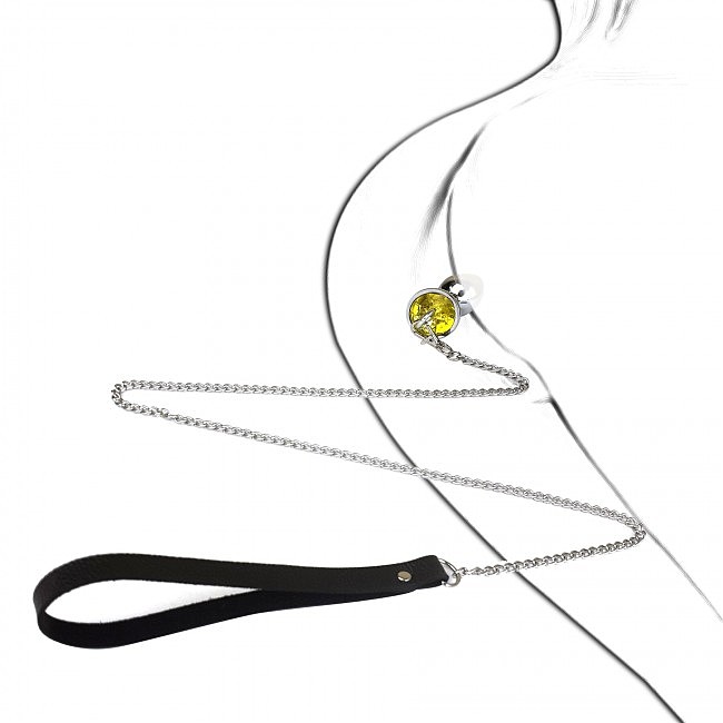     Art of Sex Metal Anal Plug with Leash size S  