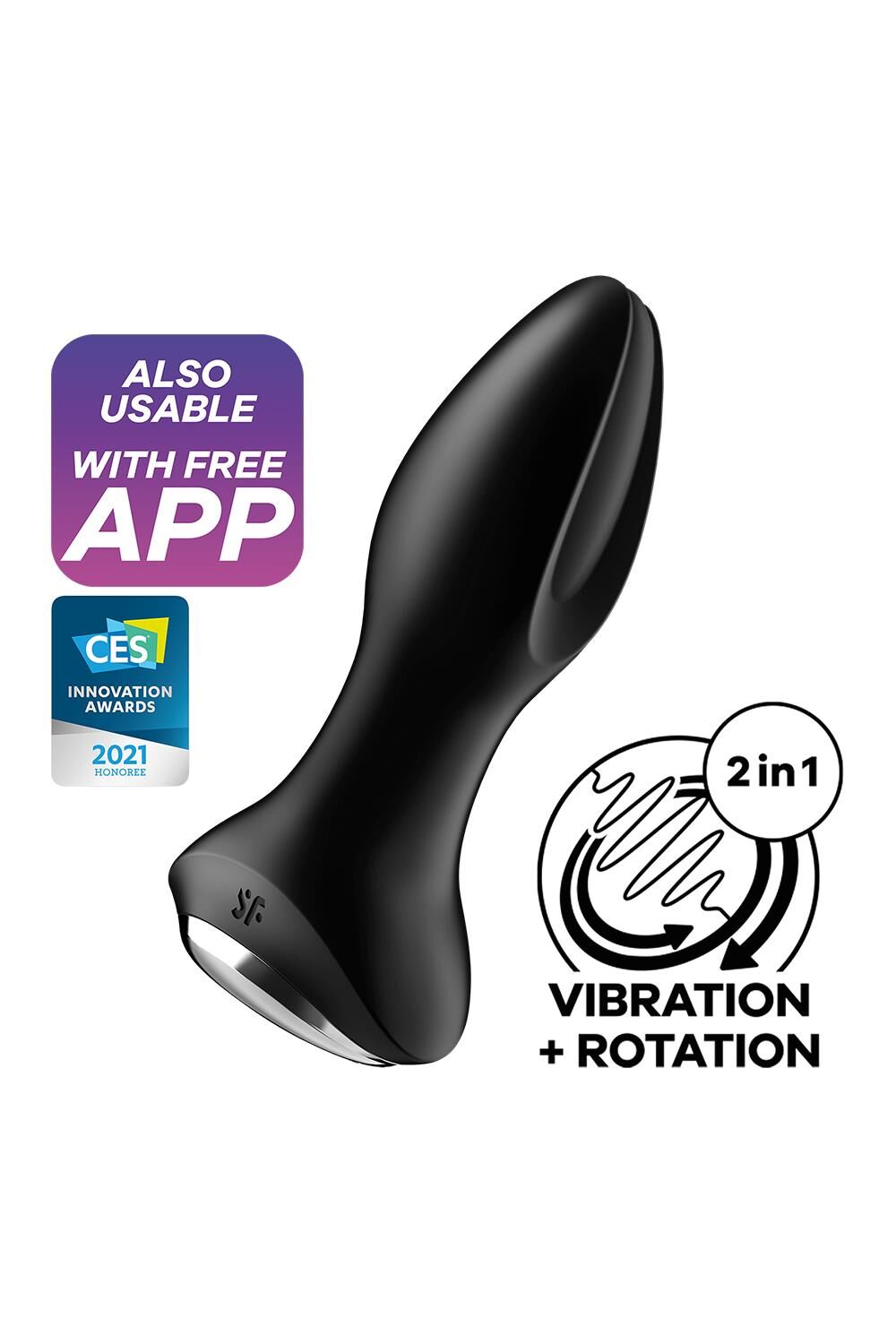   Satisfyer Rotator Plug 2+ Black