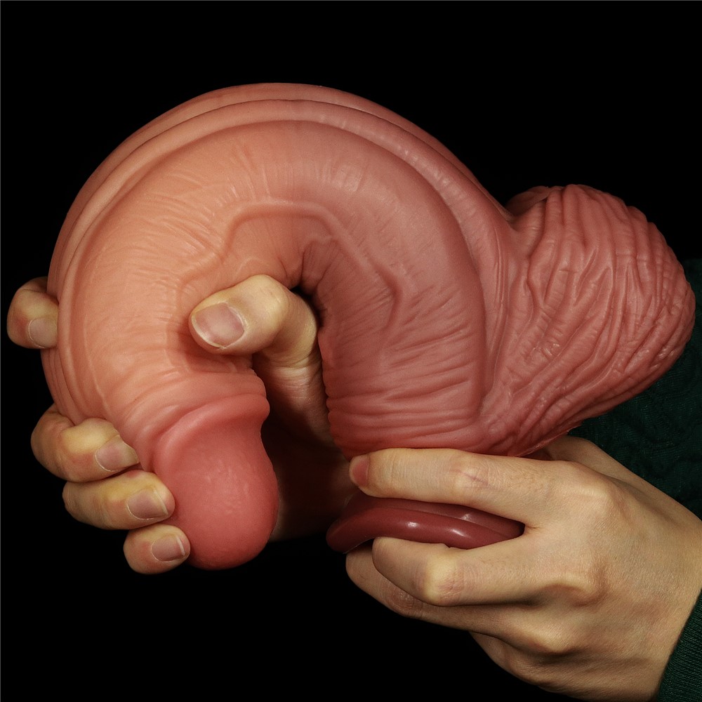  10' Dual layered Platinum Silicone Cock