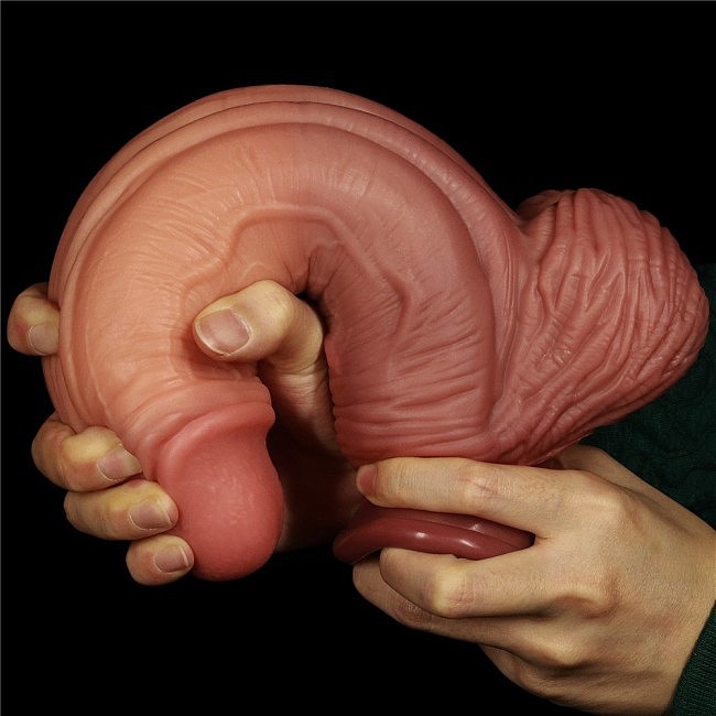 10' Dual layered Platinum Silicone Cock