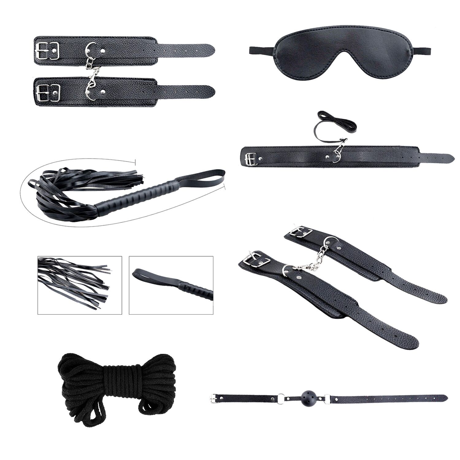    Alive Secret Desires Black BDSM Kit (8 pcs)