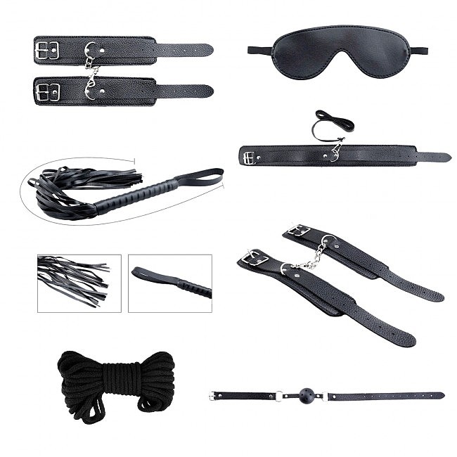    Alive Secret Desires Black BDSM Kit (8 pcs)
