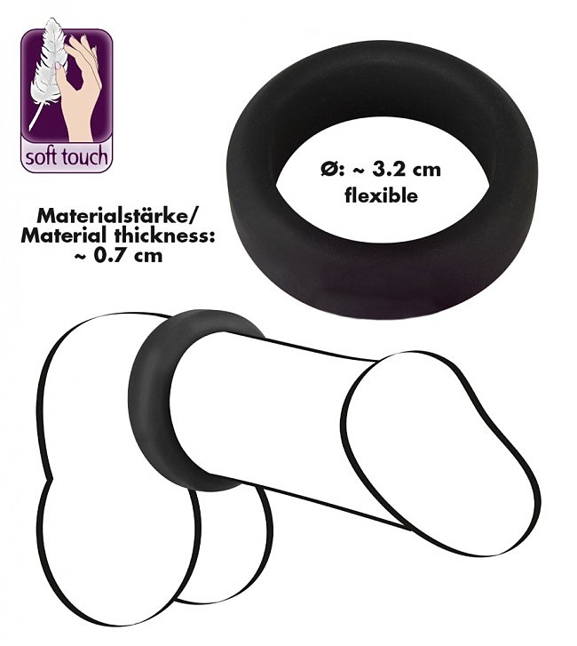     Black Velvets Cock Ring, 3,2 