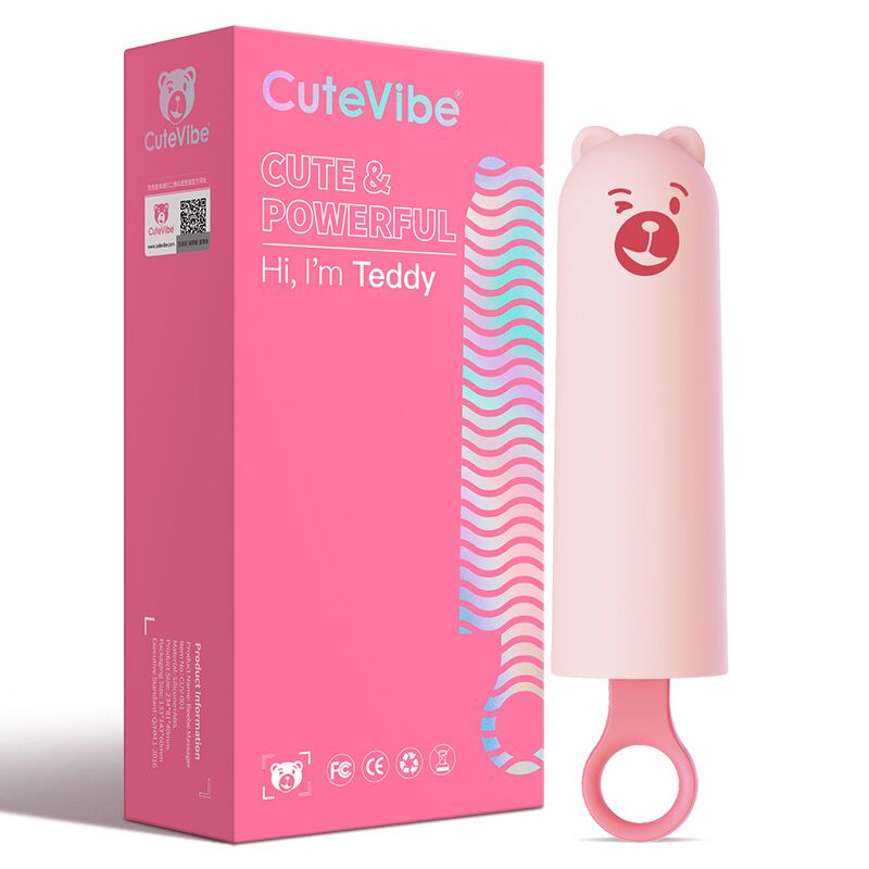  CuteVibe Teddy Pink (Black Dildo),     