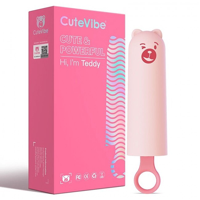  CuteVibe Teddy Pink (Black Dildo),     