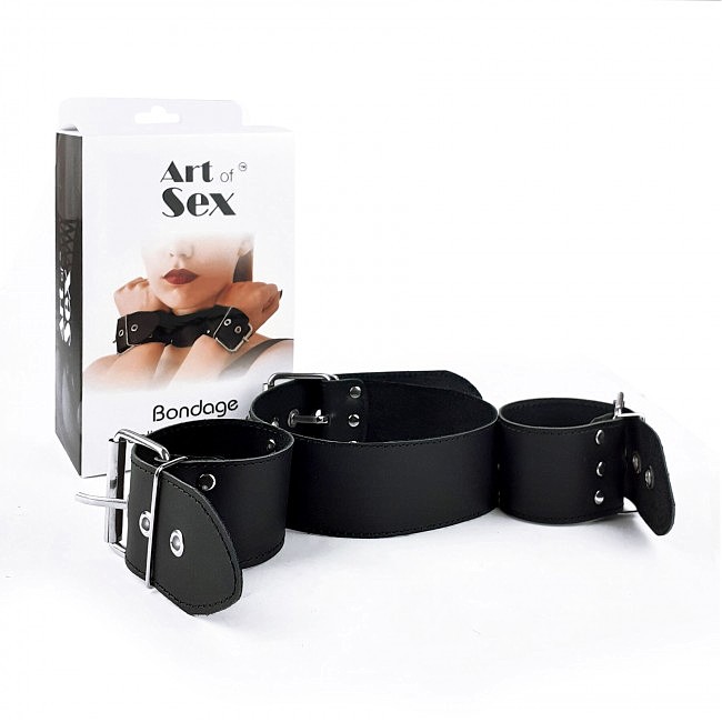       Art of Sex — Bondage Collar with Handcuffs