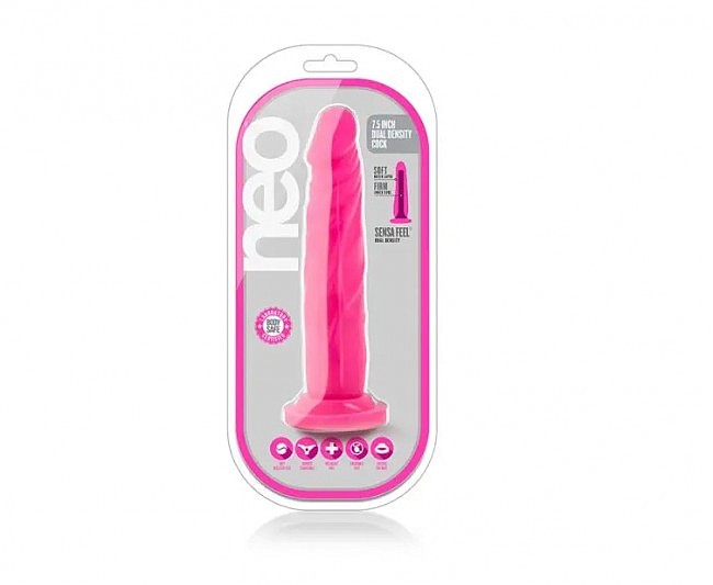 NEO 7.5INCH DUAL DENSITY COCK NEON PINK