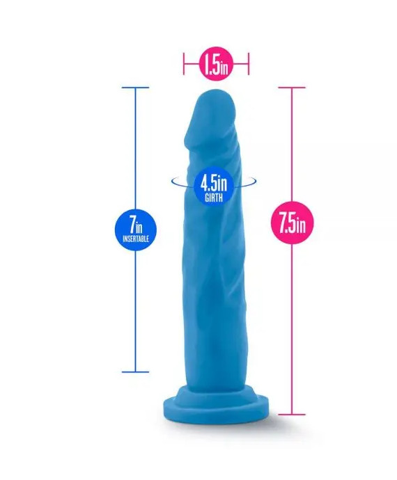 NEO 7.5INCH DUAL DENSITY COCK NEON PINK