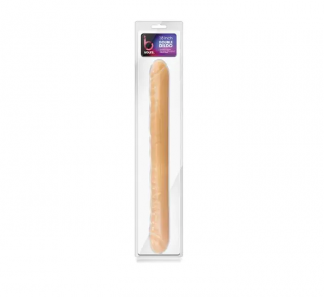 B YOURS 18INCH DOUBLE DILDO BEIGE