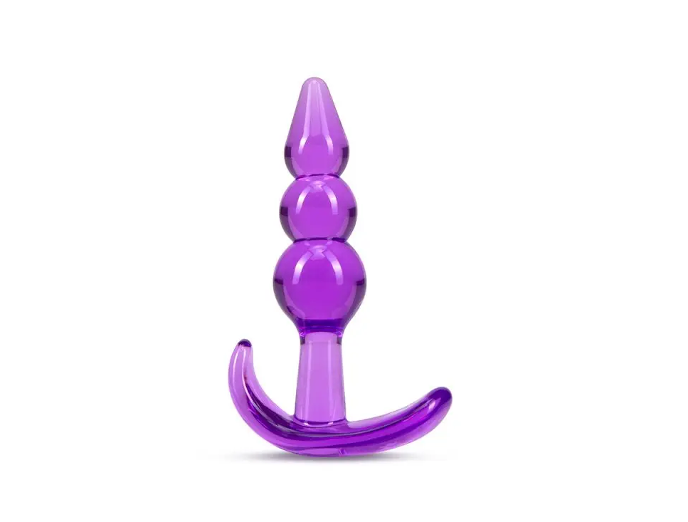 B YOURS TRIPLE BEAD ANAL PLUG PURPLE