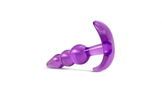 B YOURS TRIPLE BEAD ANAL PLUG PURPLE
