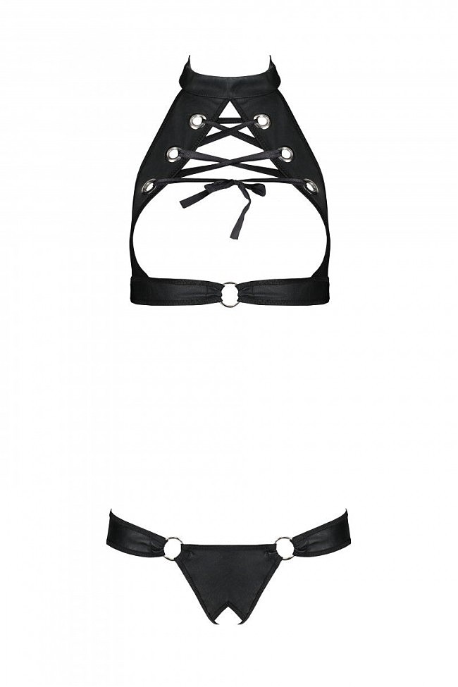   - Passion Malwia Set with Open Bra black S/M:     