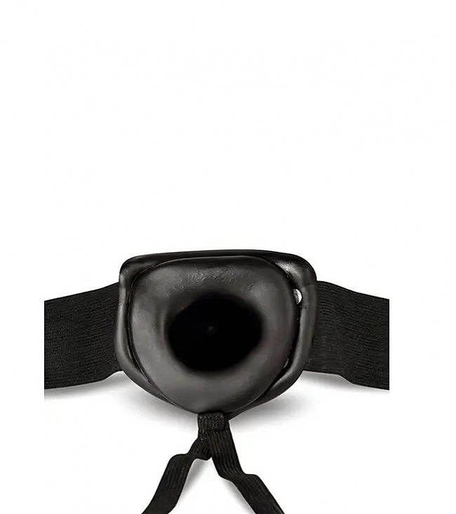DR. SKIN 6INCH HOLLOW STRAP ON, BLACK