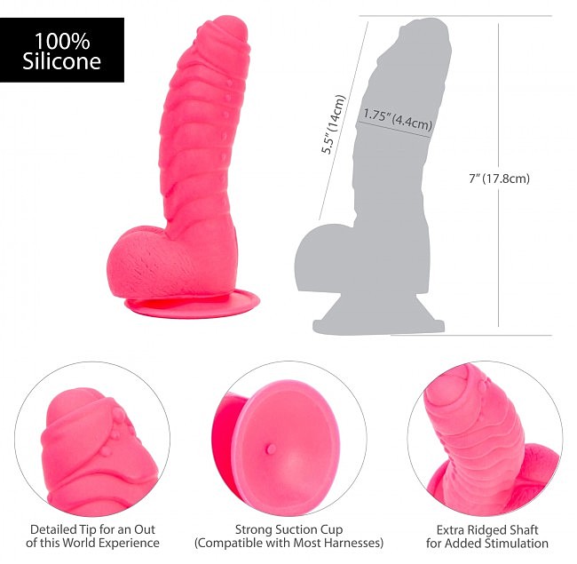  ADDICTION — Tom 7» Dildo With Balls — Pink