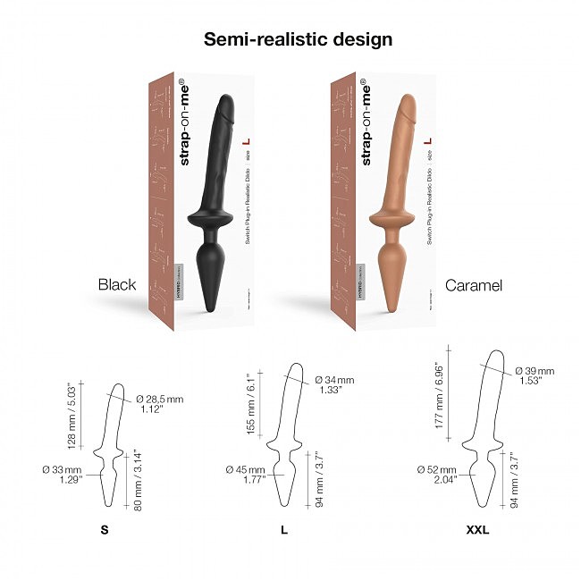     Strap-On-Me SWITCH PLUG-IN REALISTIC DILDO