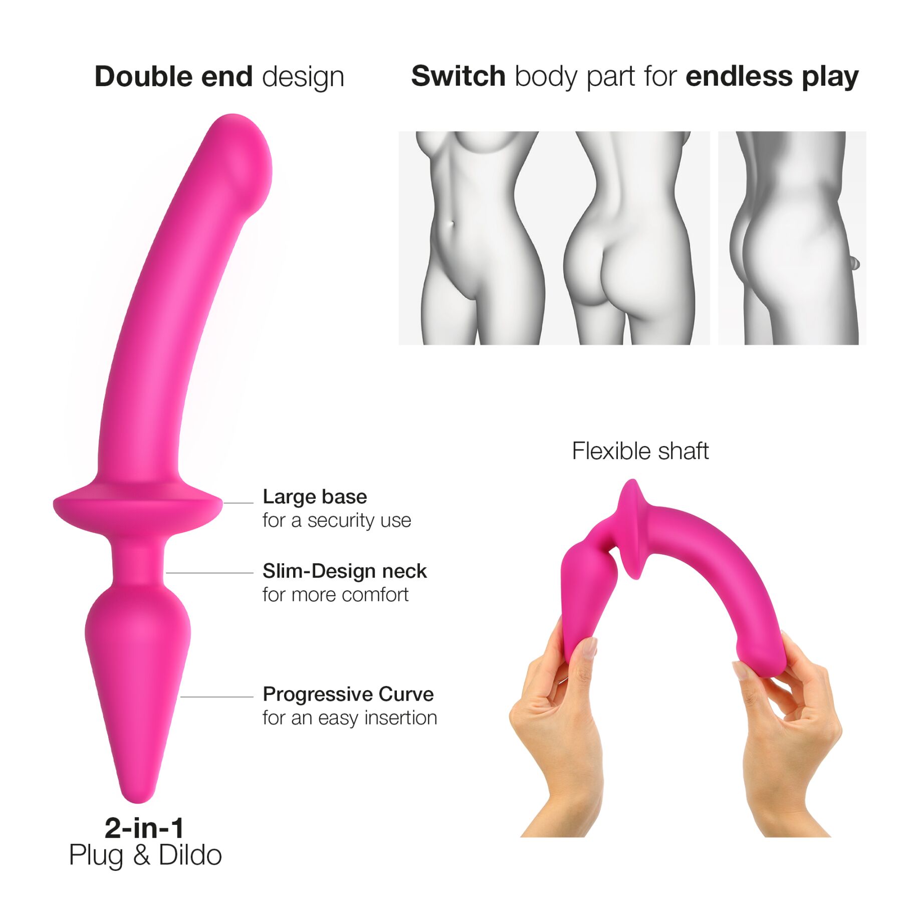      Strap-On-Me SWITCH PLUG-IN SEMI-REALISTIC DILDO