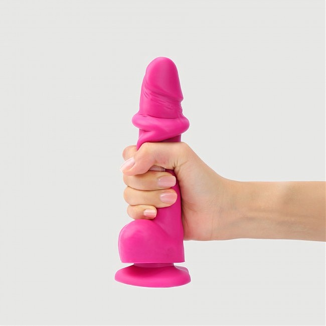  Strap-On-Me SLIDING SKIN REALISTIC DILDO FUCHSIA
