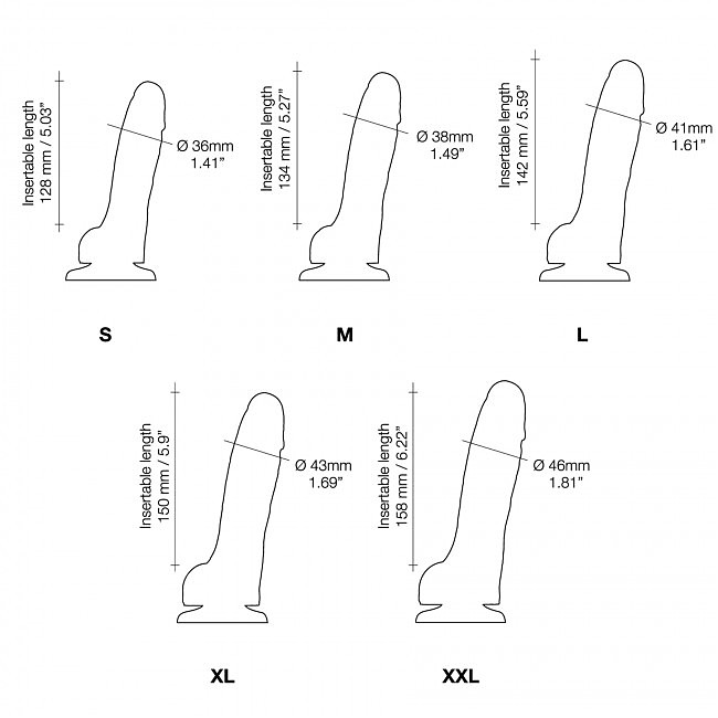   Strap-On-Me SLIDING SKIN REALISTIC DILDO BLACK    