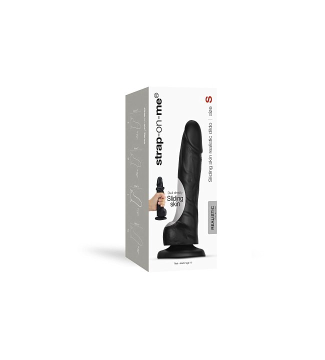   Strap-On-Me SLIDING SKIN REALISTIC DILDO BLACK    