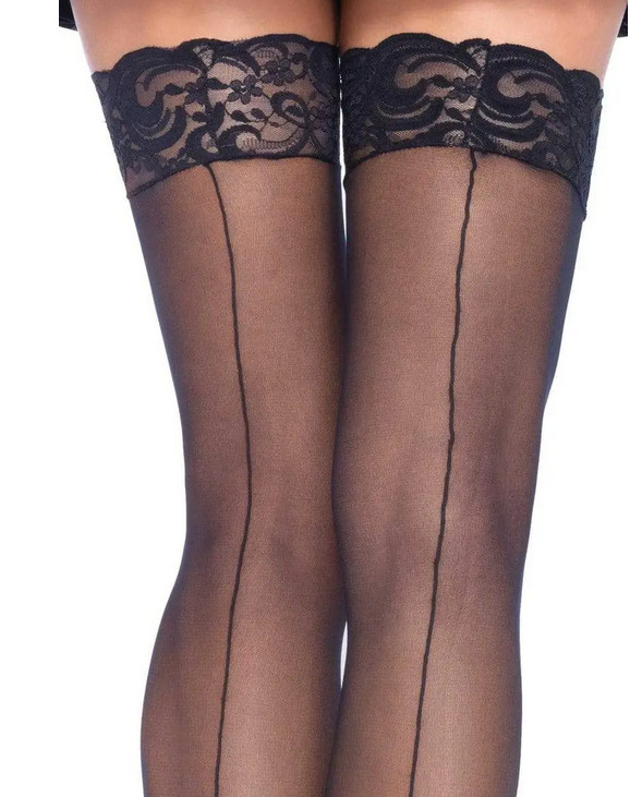     Leg Avenue One Size Nuna Sheer Thigh High Stockings, 