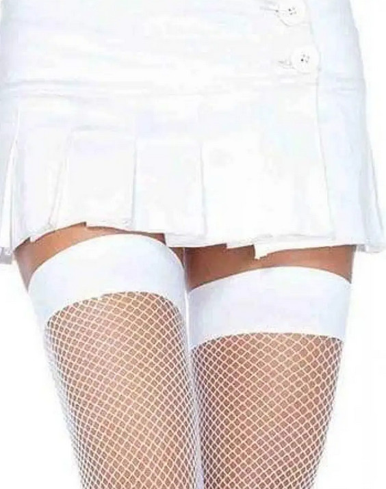     Leg Avenue Nylon Fishnet Thigh Highs O/S