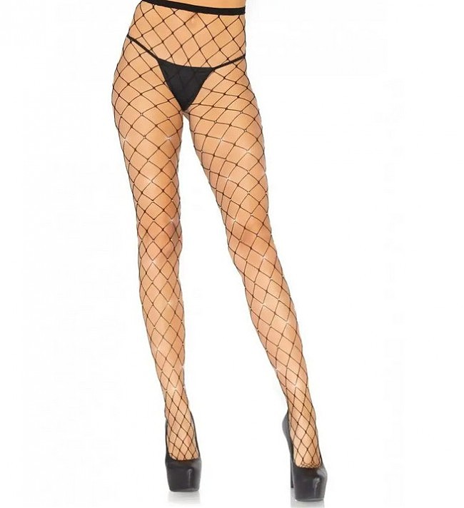       Leg Avenue Rhinestone micro net tights O/S