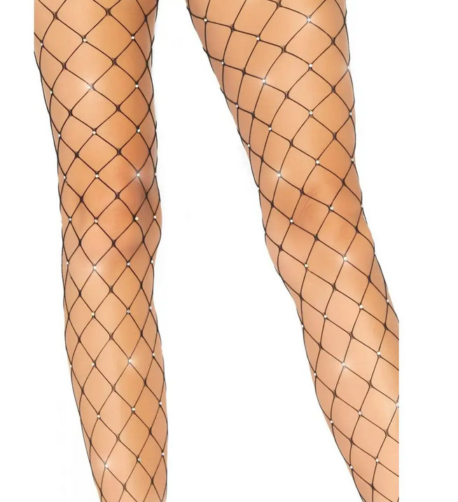       Leg Avenue Rhinestone micro net tights O/S
