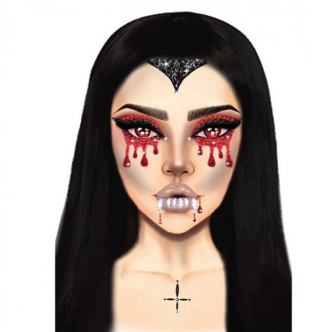     Vampire Rhinestone Stick-On Jewels Leg Avenue