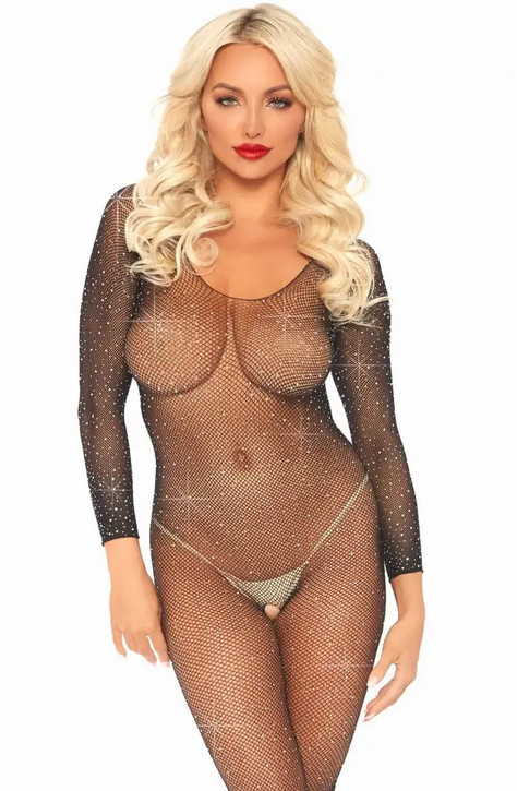        Leg Avenue Fishnet sleeved bodystocking O/S